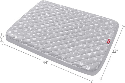 Waterproof Dog Bed Covers Replacement Lovely Grey Star Print, 27x36 Inches | Washable Pet Hair Easy to Remove, Noiseless Quilted Puppy Pet Bed Cover , for Dog/Cat, Cover Only