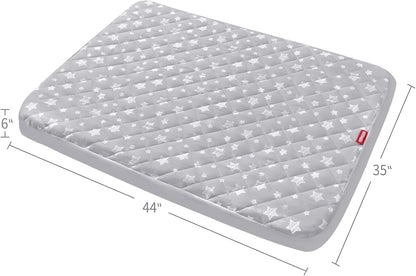 Waterproof Dog Bed Covers Replacement Lovely Grey Star Print, 27x36 Inches | Washable Pet Hair Easy to Remove, Noiseless Quilted Puppy Pet Bed Cover , for Dog/Cat, Cover Only