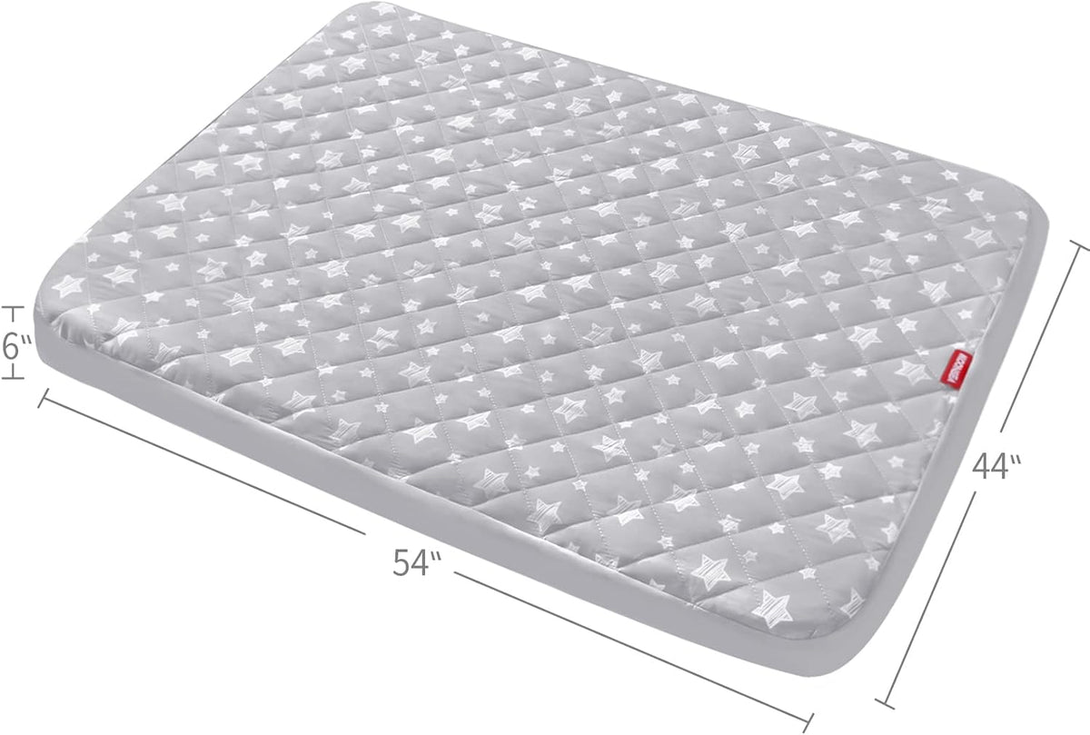 Waterproof Dog Bed Covers Replacement Lovely Grey Star Print, 27x36 Inches | Washable Pet Hair Easy to Remove, Noiseless Quilted Puppy Pet Bed Cover , for Dog/Cat, Cover Only