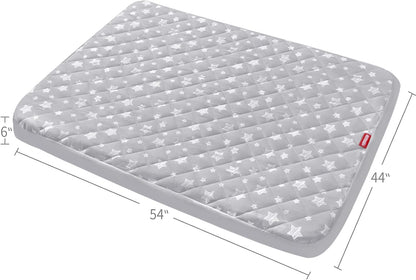 Waterproof Dog Bed Covers Replacement Lovely Grey Star Print, 27x36 Inches | Washable Pet Hair Easy to Remove, Noiseless Quilted Puppy Pet Bed Cover , for Dog/Cat, Cover Only