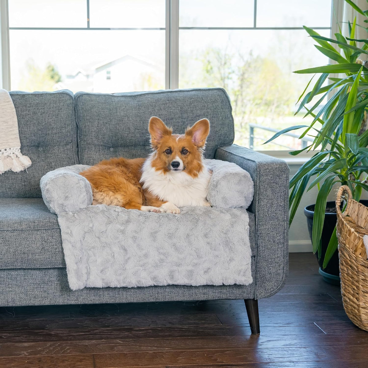 Dog Blanket, Shag Faux Fur, Taupe, 30" x 40"