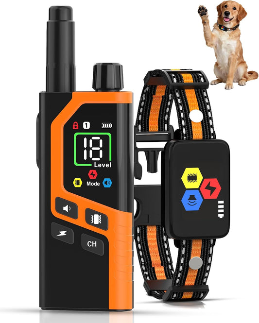 Dog Shock Collar, 3300FT Dog Training Collar with Remote for 10-120lbs Dogs