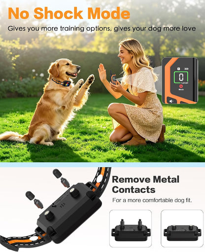Dog Shock Collar, 3300FT Dog Training Collar with Remote for 10-120lbs Dogs