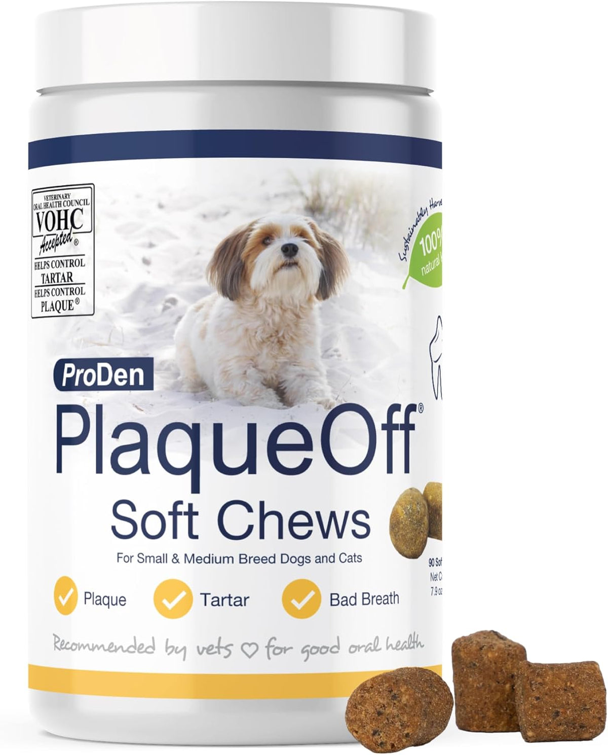 Dental Soft Chews with Natural Kelp for Dogs - 90 Ct