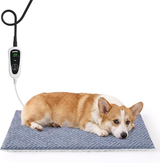 Dog Heating Pad Medium, Heated Dog Bed, 11 Temp & 25 Timer Settings