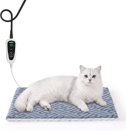 Dog Heating Pad Medium, Heated Dog Bed, 11 Temp & 25 Timer Settings