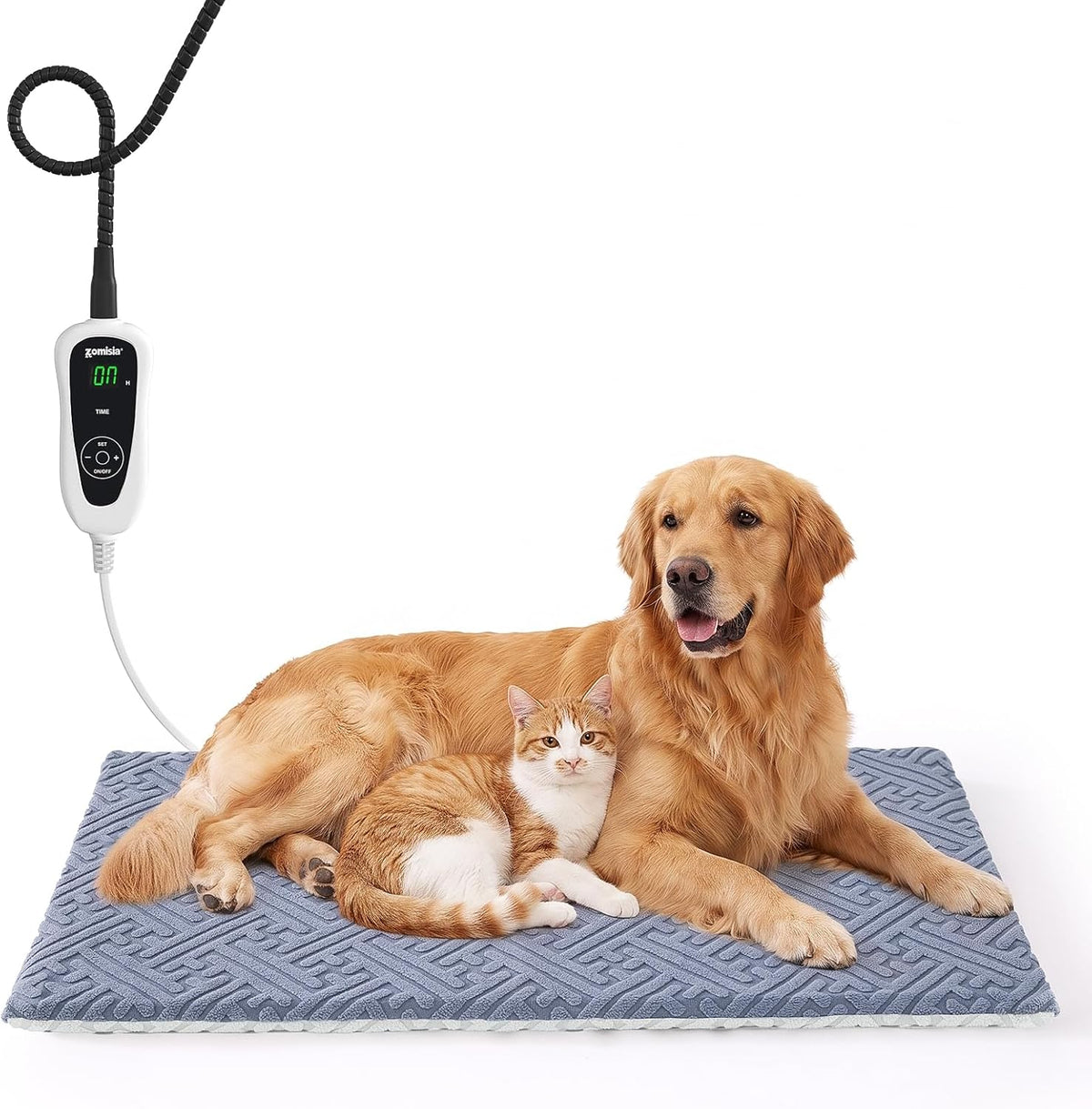 Dog Heating Pad Medium, Heated Dog Bed, 11 Temp & 25 Timer Settings