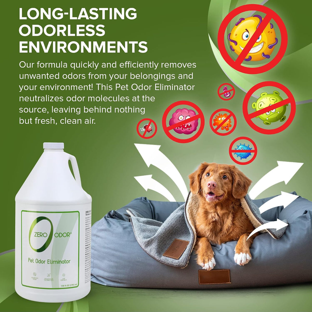 Pet Odor Eliminator Spray for Dog & Cat Urine, Carpet Deodorizer