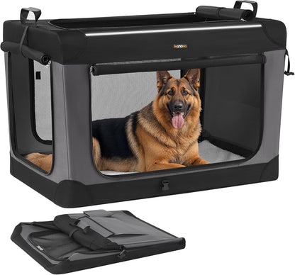 Feandrea Collapsible Dog Crate, Portable Oxford Fabric Pet Carrier, 36-Inch