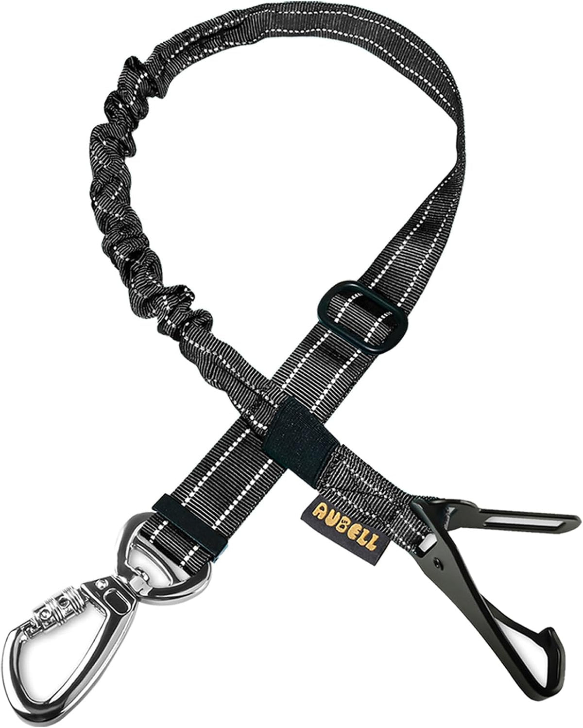 Dog Seat Belt for Car,Updated 3-in-1 Bungee Dog Car Harness,Black
