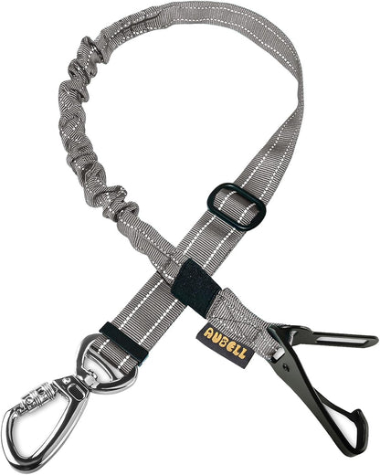 Dog Seat Belt for Car,Updated 3-in-1 Bungee Dog Car Harness,Black