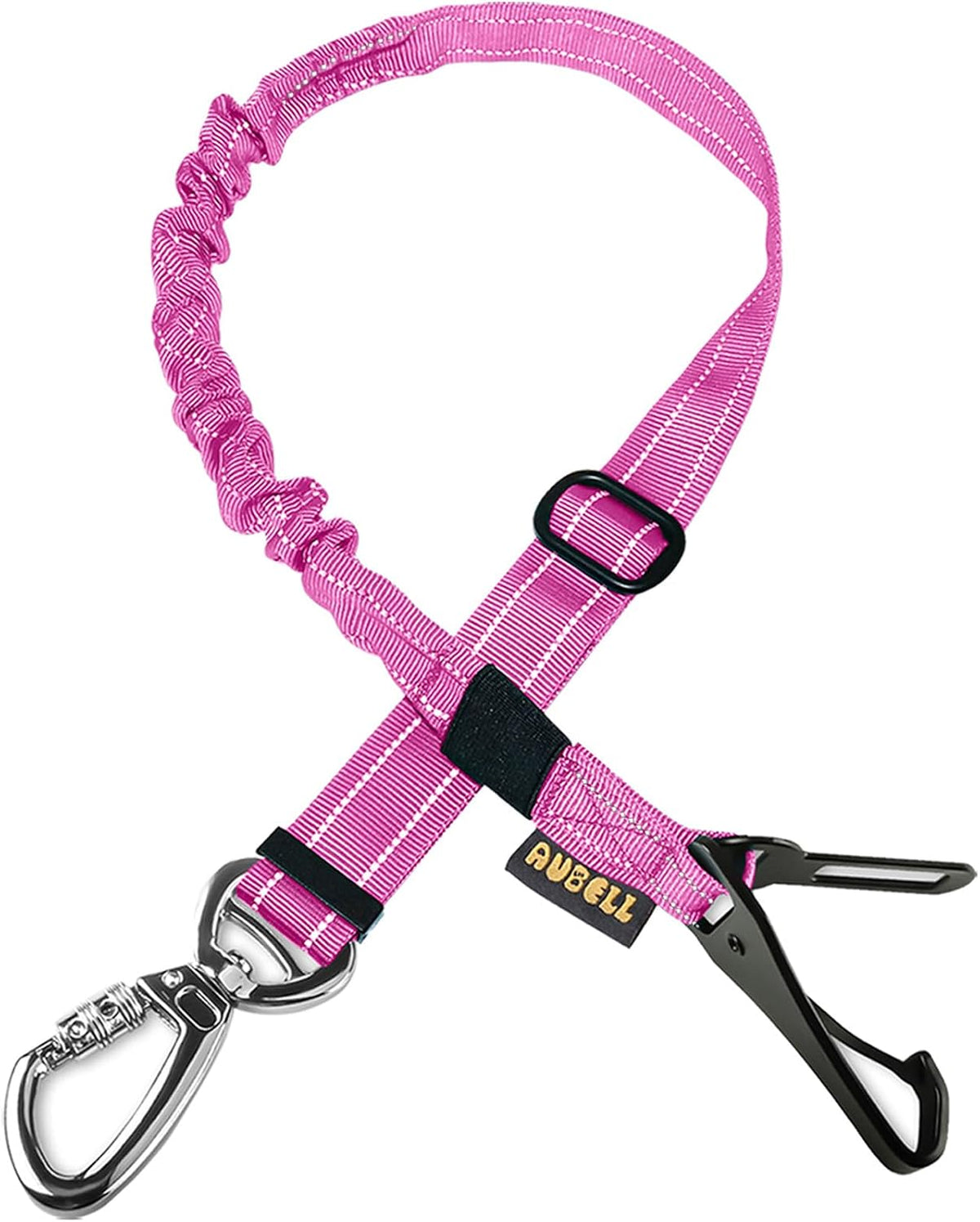 Dog Seat Belt for Car,Updated 3-in-1 Bungee Dog Car Harness,Black