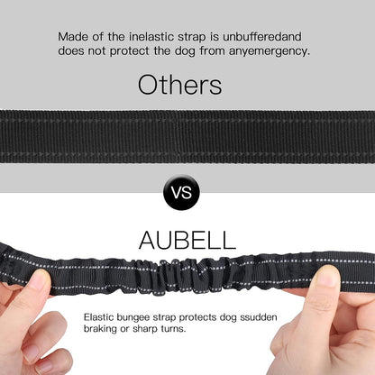 Dog Seat Belt for Car,Updated 3-in-1 Bungee Dog Car Harness,Black