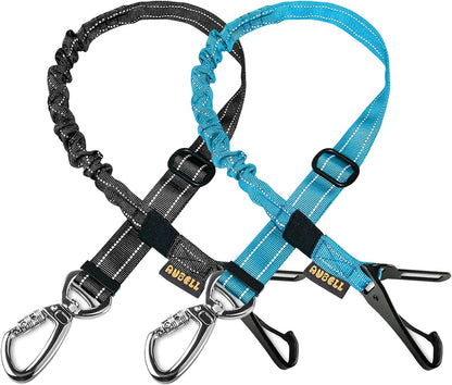 Dog Seat Belt for Car,Updated 3-in-1 Bungee Dog Car Harness,Black