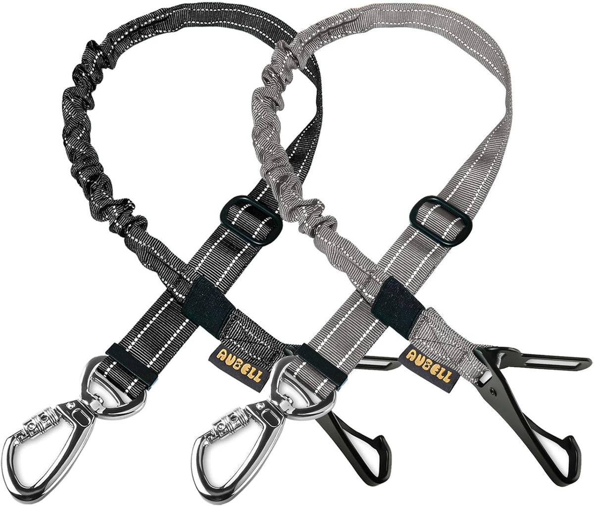 Dog Seat Belt for Car,Updated 3-in-1 Bungee Dog Car Harness,Black