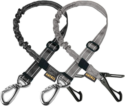 Dog Seat Belt for Car,Updated 3-in-1 Bungee Dog Car Harness,Black