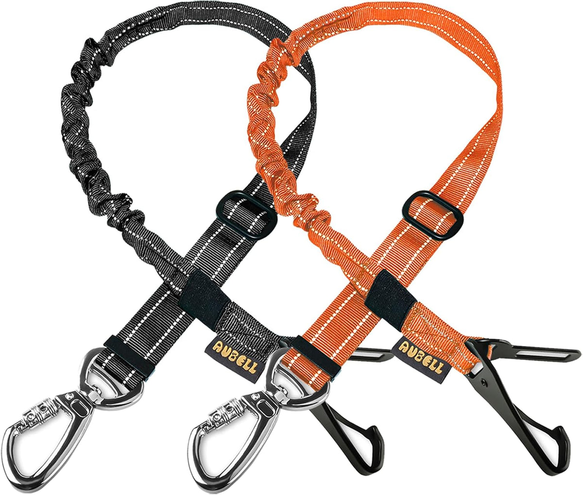 Dog Seat Belt for Car,Updated 3-in-1 Bungee Dog Car Harness,Black
