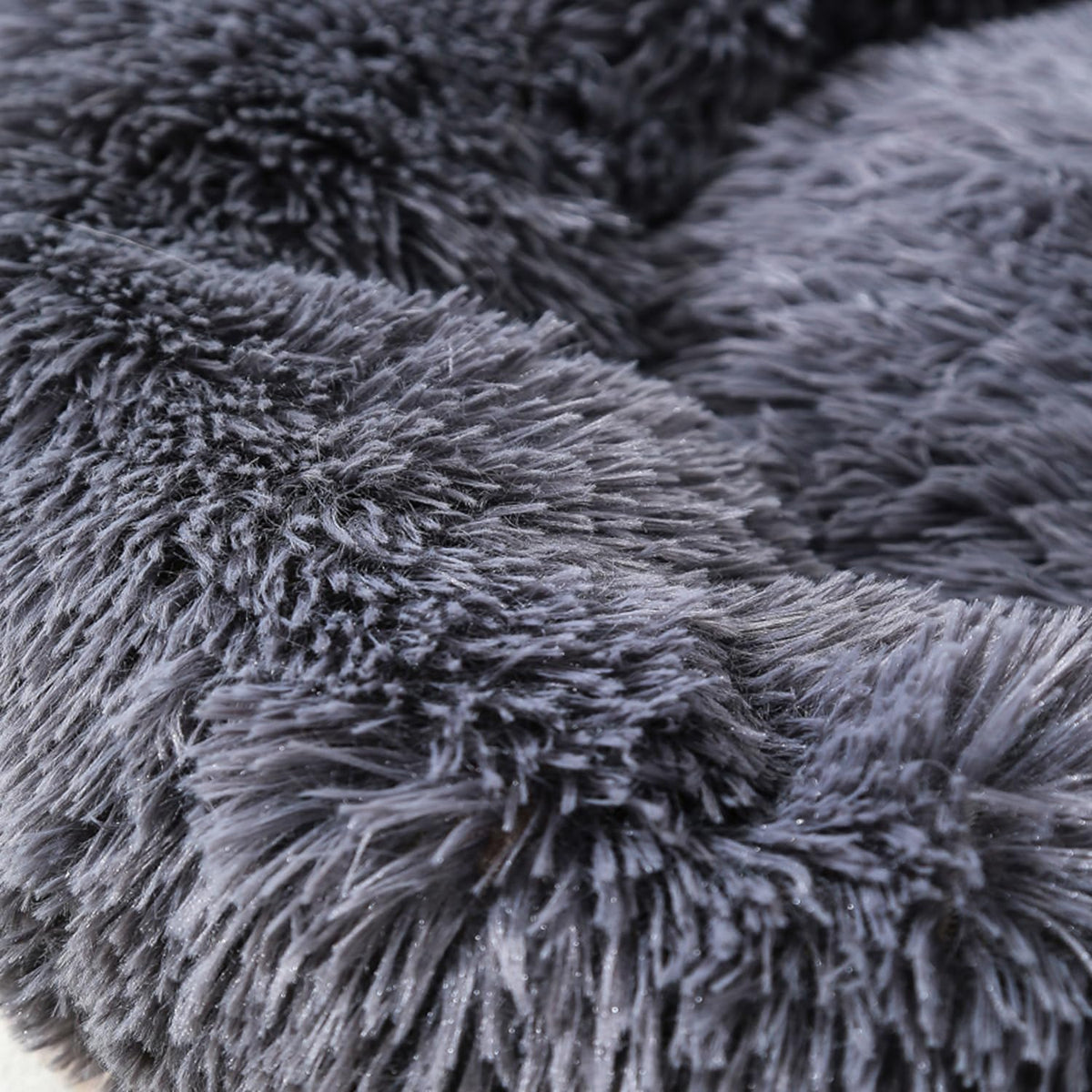 Donut Cat Bed, Calming Dog Beds for Small Dogs & Indoor Cats, Dark Dray