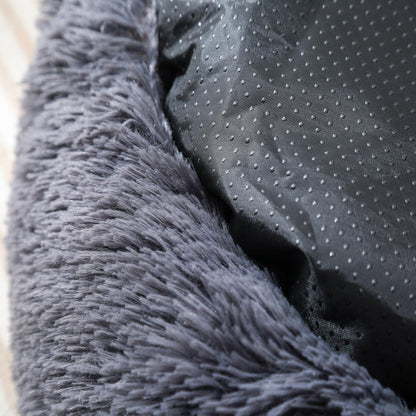 Donut Cat Bed, Calming Dog Beds for Small Dogs & Indoor Cats, Dark Dray