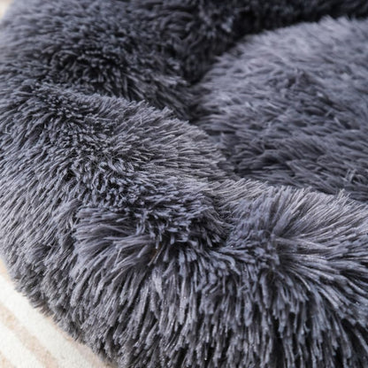 Donut Cat Bed, Calming Dog Beds for Small Dogs & Indoor Cats, Dark Dray