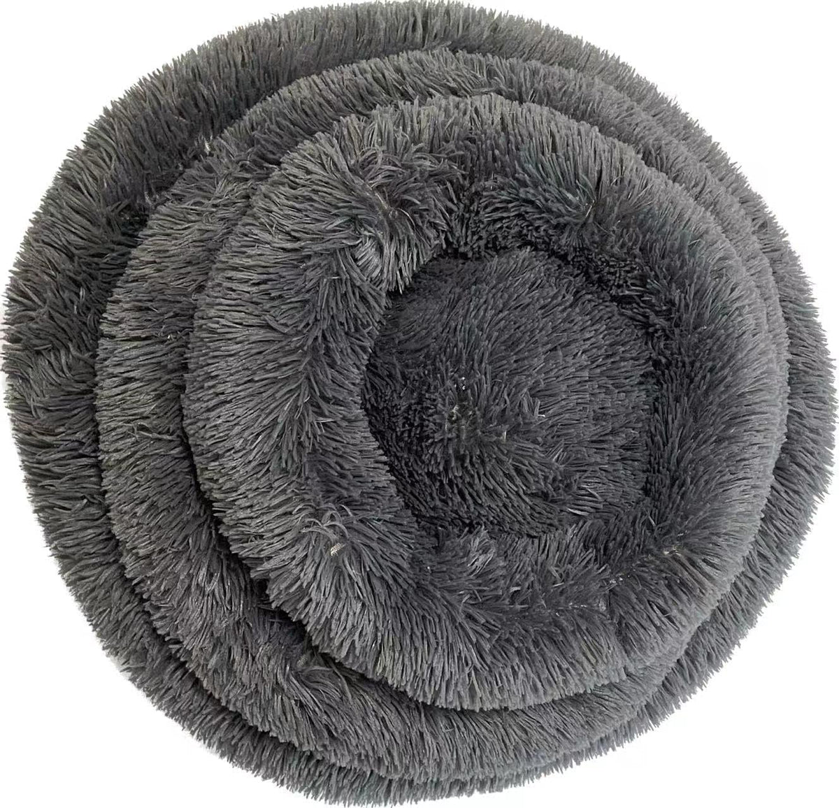 Donut Cat Bed, Calming Dog Beds for Small Dogs & Indoor Cats, Dark Dray