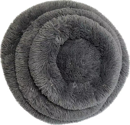 Donut Cat Bed, Calming Dog Beds for Small Dogs & Indoor Cats, Dark Dray