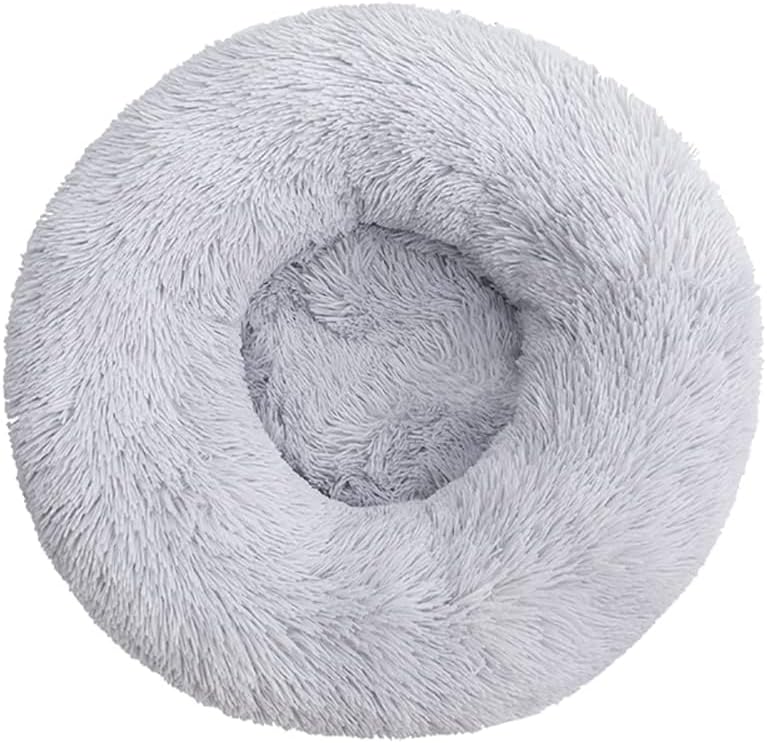 Donut Cat Bed, Calming Dog Beds for Small Dogs & Indoor Cats, Dark Dray