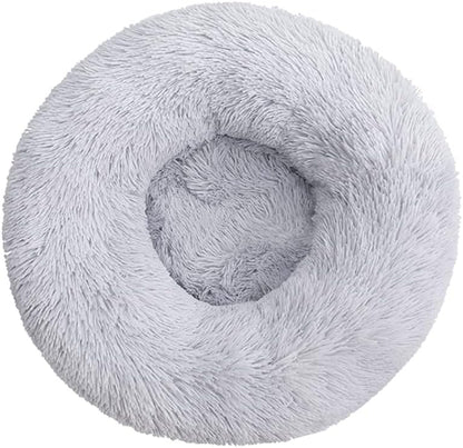 Donut Cat Bed, Calming Dog Beds for Small Dogs & Indoor Cats, Dark Dray