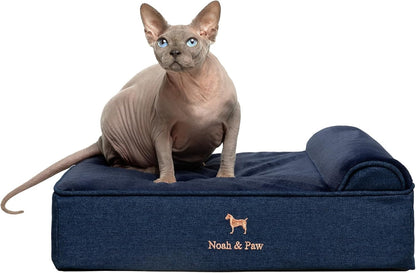 XL Dog Bed, 45x35x9.1 Inch, Orthopedic Large Dog Beds, Eggshell Memory Foam Infused with Cooling Gel, Water Resistant, Machine Washable, Includes Inner Cover
