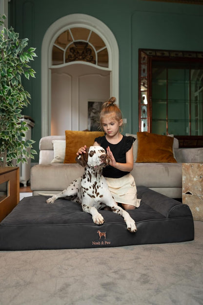 XL Dog Bed, 45x35x9.1 Inch, Orthopedic Large Dog Beds, Eggshell Memory Foam Infused with Cooling Gel, Water Resistant, Machine Washable, Includes Inner Cover