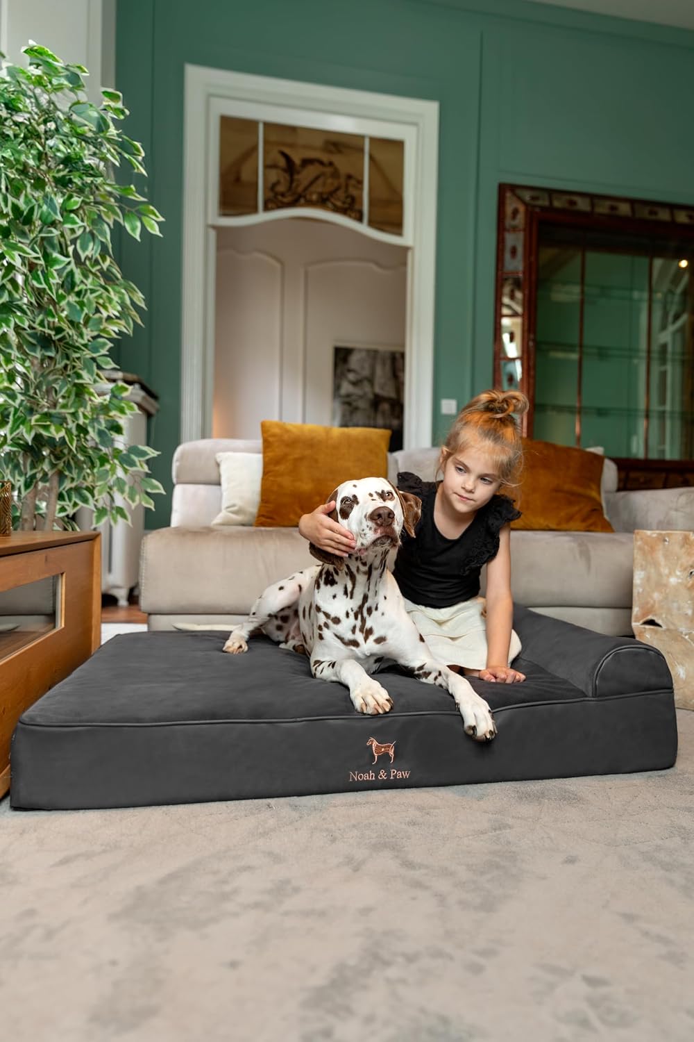 XL Dog Bed, 45x35x9.1 Inch, Orthopedic Large Dog Beds, Eggshell Memory Foam Infused with Cooling Gel, Water Resistant, Machine Washable, Includes Inner Cover