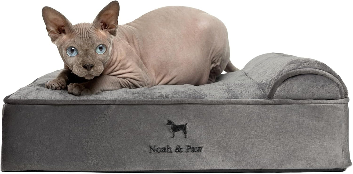 XL Dog Bed, 45x35x9.1 Inch, Orthopedic Large Dog Beds, Eggshell Memory Foam Infused with Cooling Gel, Water Resistant, Machine Washable, Includes Inner Cover