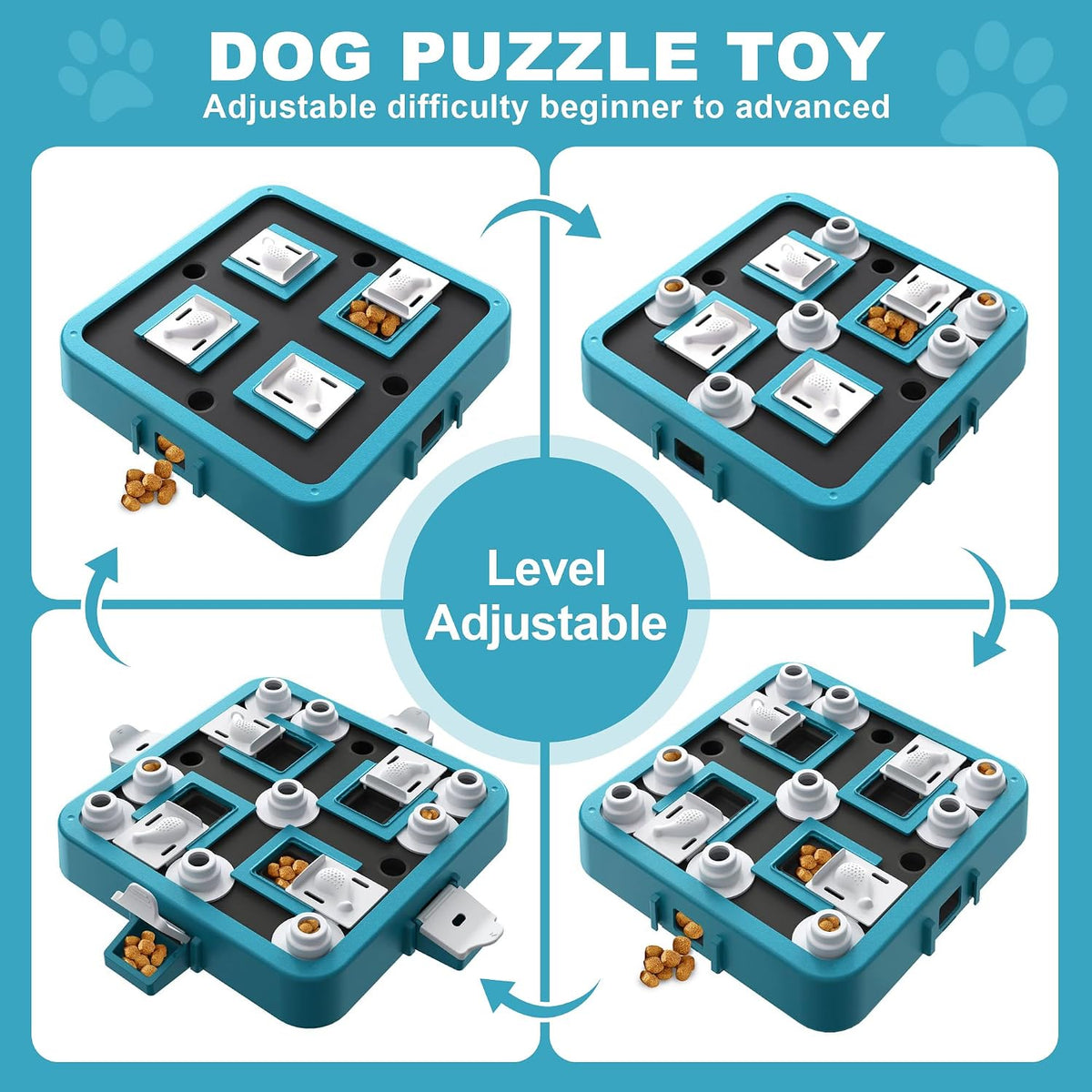Dog Puzzle Toy Large Size - Adjustable Levels Food & Treat Game