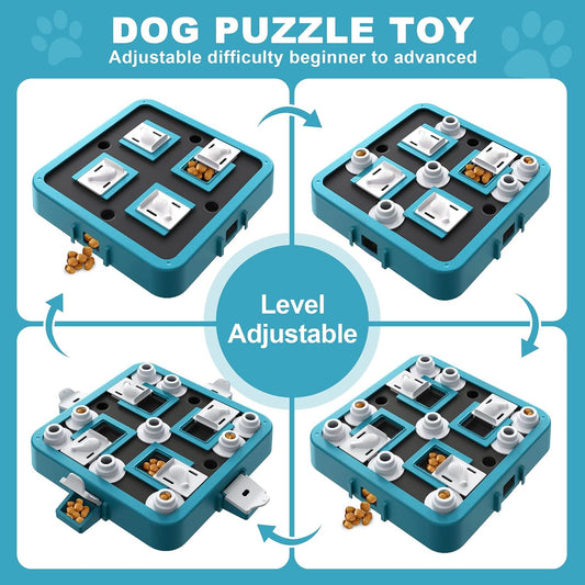 Dog Puzzle Toy Large Size - Adjustable Levels Food & Treat Game