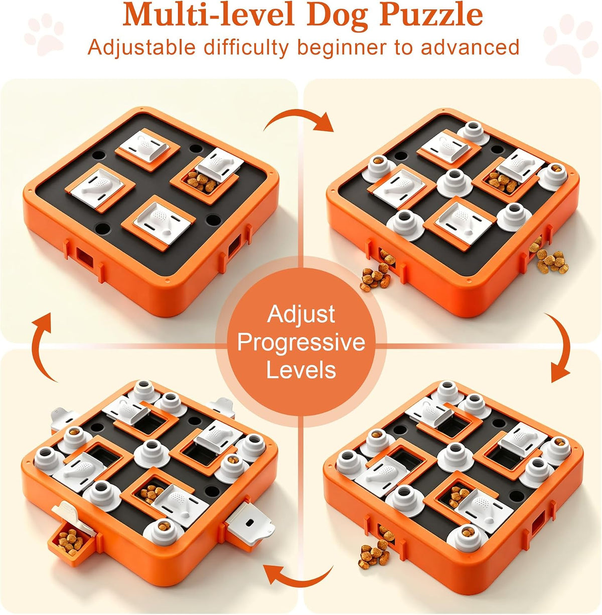 Dog Puzzle Toy Large Size - Adjustable Levels Food & Treat Game