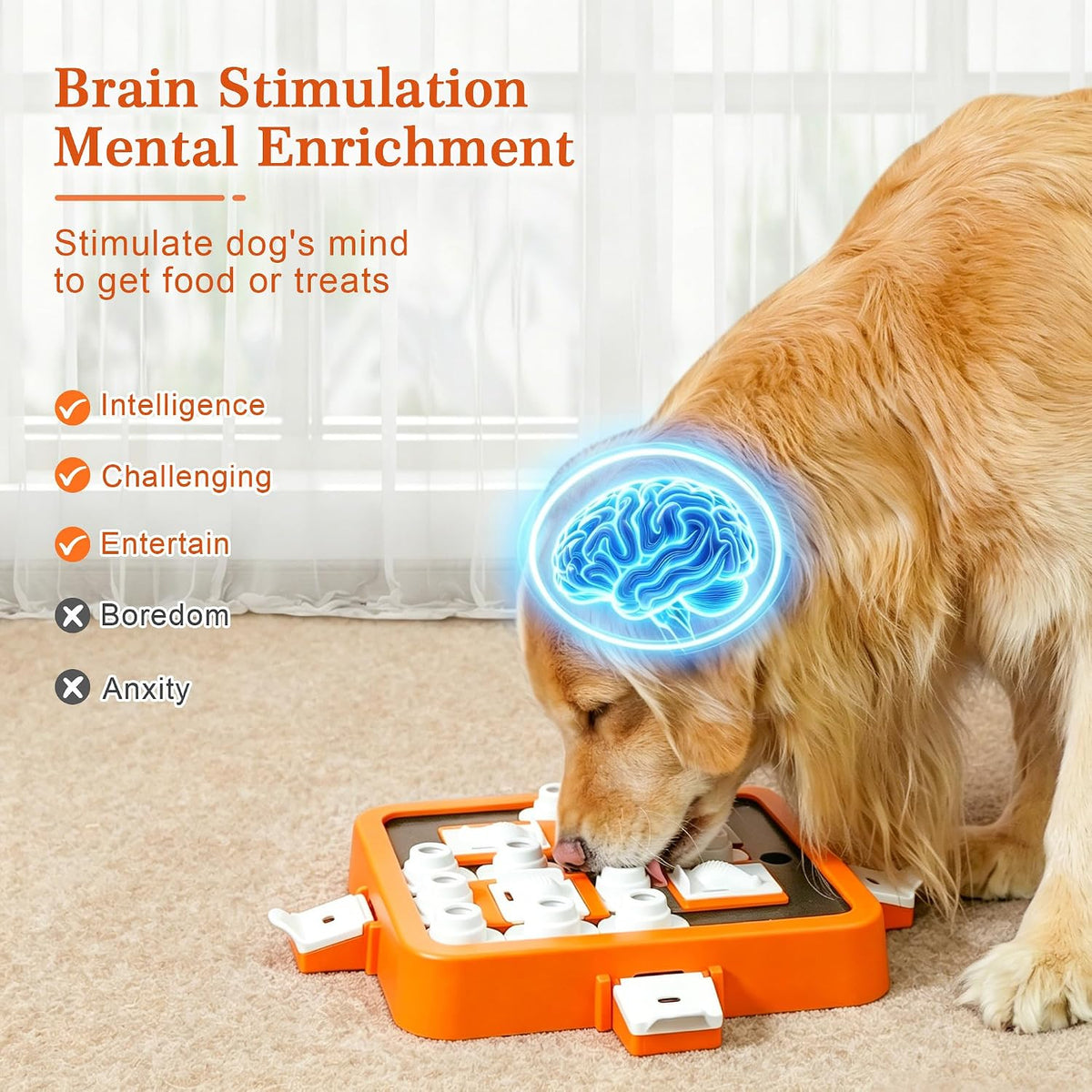 Dog Puzzle Toy Large Size - Adjustable Levels Food & Treat Game