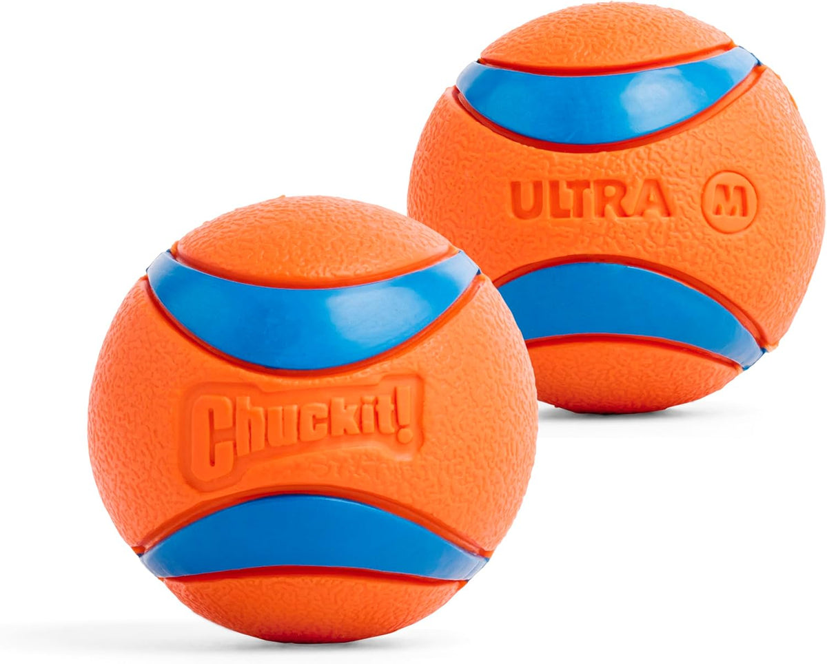 ! Ultra Ball Dog Toy, Durable Rubber, Medium 2.5-in, 2 Pack