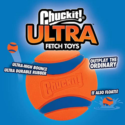 ! Ultra Ball Dog Toy, Durable Rubber, Medium 2.5-in, 2 Pack