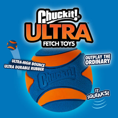 ! Ultra Ball Dog Toy, Durable Rubber, Medium 2.5-in, 2 Pack