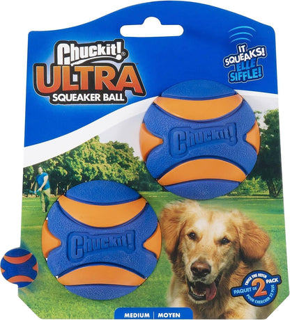 ! Ultra Ball Dog Toy, Durable Rubber, Medium 2.5-in, 2 Pack