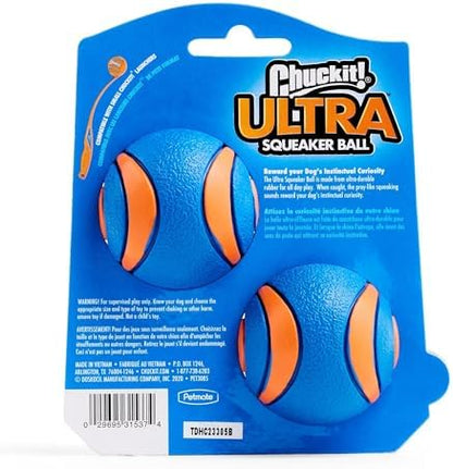 ! Ultra Ball Dog Toy, Durable Rubber, Medium 2.5-in, 2 Pack