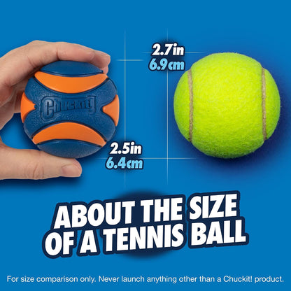 ! Ultra Ball Dog Toy, Durable Rubber, Medium 2.5-in, 2 Pack