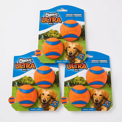 ! Ultra Ball Dog Toy, Durable Rubber, Medium 2.5-in, 2 Pack