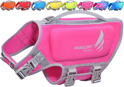 Dog Life Vest High Buoyancy Dog Swim Vest, M, Pink