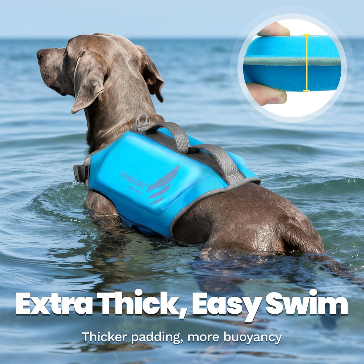 Dog Life Vest High Buoyancy Dog Swim Vest, M, Pink