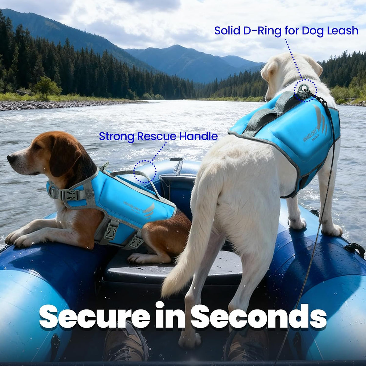 Dog Life Vest High Buoyancy Dog Swim Vest, M, Pink