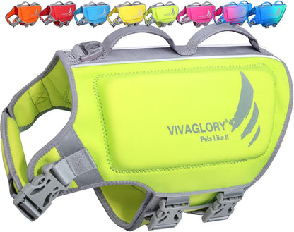Dog Life Vest High Buoyancy Dog Swim Vest, M, Pink