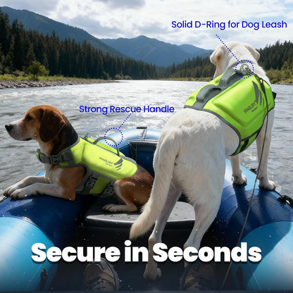 Dog Life Vest High Buoyancy Dog Swim Vest, M, Pink