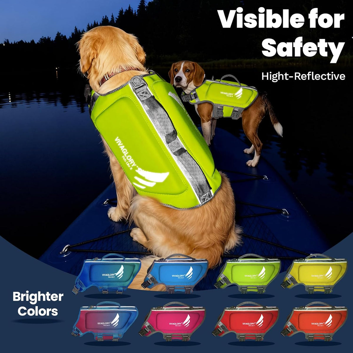 Dog Life Vest High Buoyancy Dog Swim Vest, M, Pink