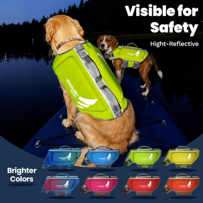 Dog Life Vest High Buoyancy Dog Swim Vest, M, Pink